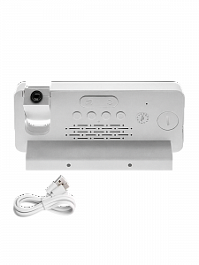 Часы настольные электронные от сети с проекцией красной Орбита OT-CLT08 Белые